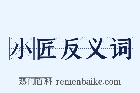 小匠反义词是什么意思的图片